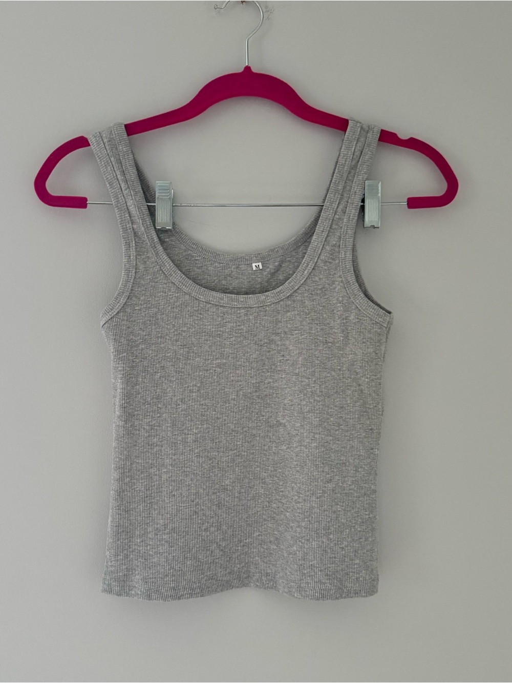 Amazon Gray Ribbed Tank Top